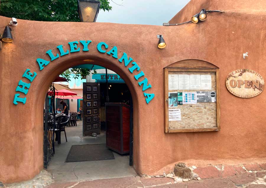 View at the entrance of The Alley Cantina