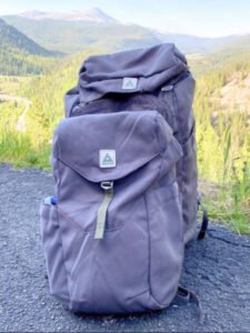 The Backpacker by Salkan Backpack and a mountain view