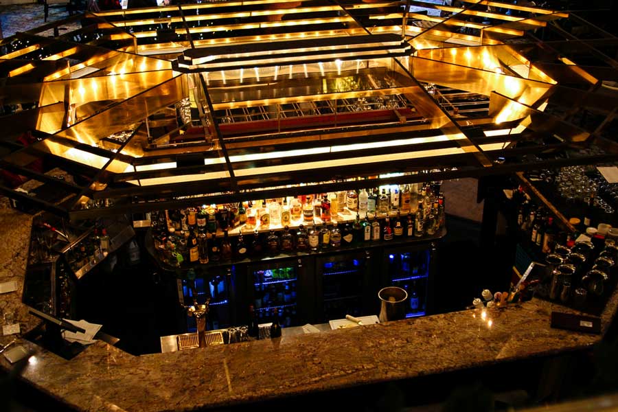 View of The Bar at Palm Court from above