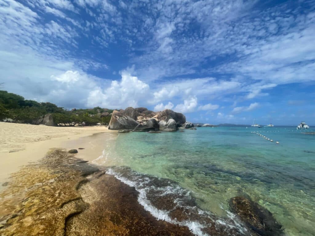 Blue sky over The Baths of Virgin Gorda