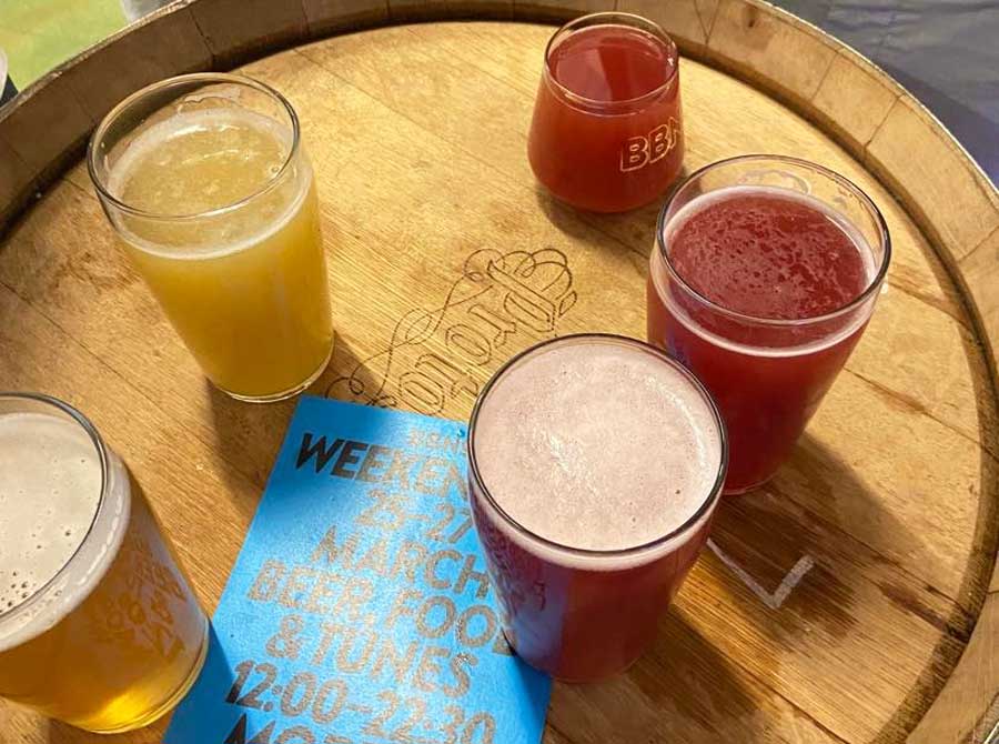 Different kinds of beers from The Bermondsey Beer Mile