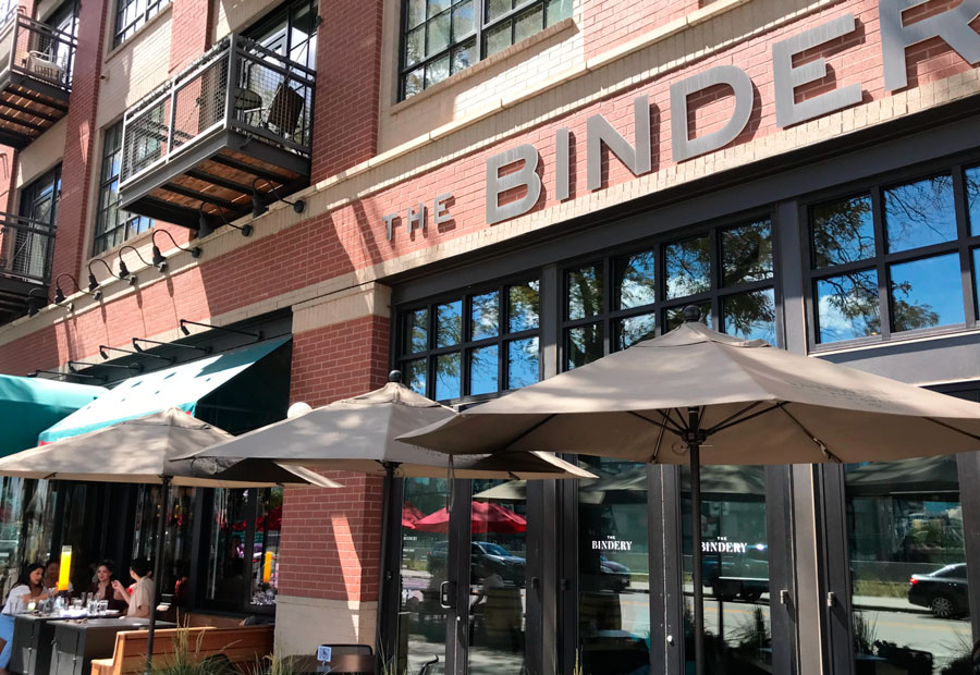 View of the patio in The Bindery