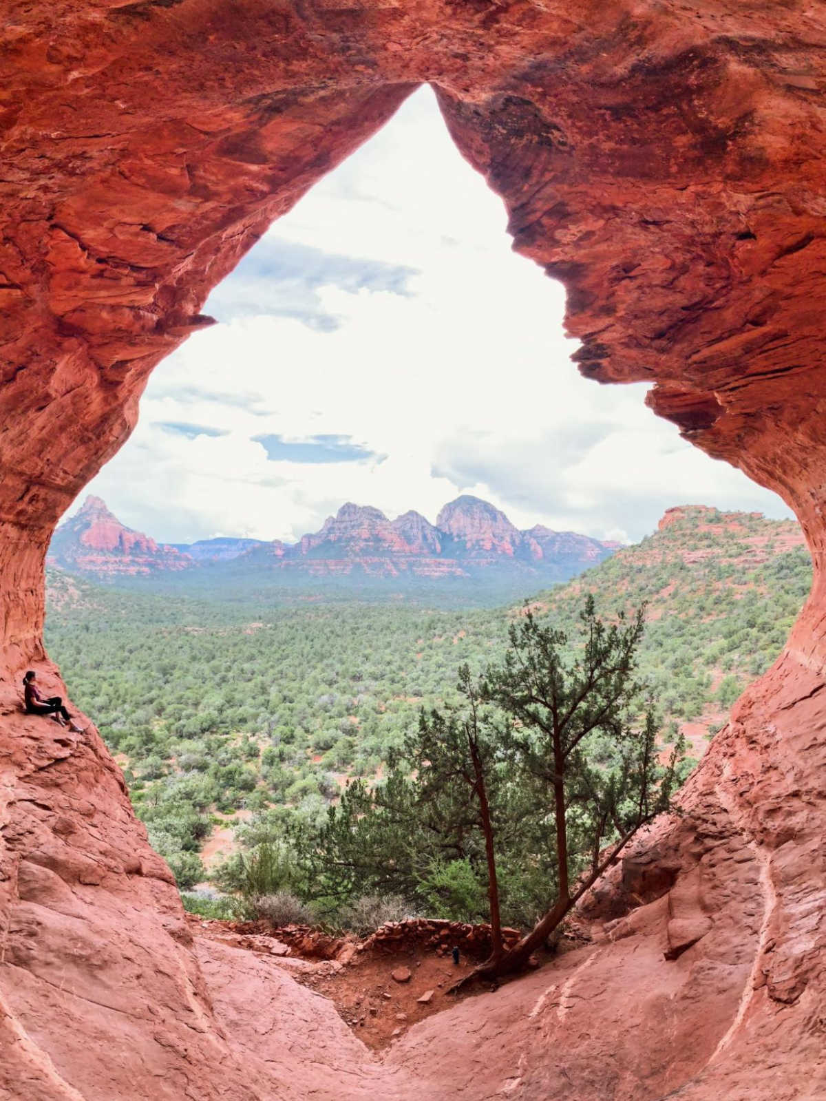 Scenic view from The Birthing Cave in Sedona