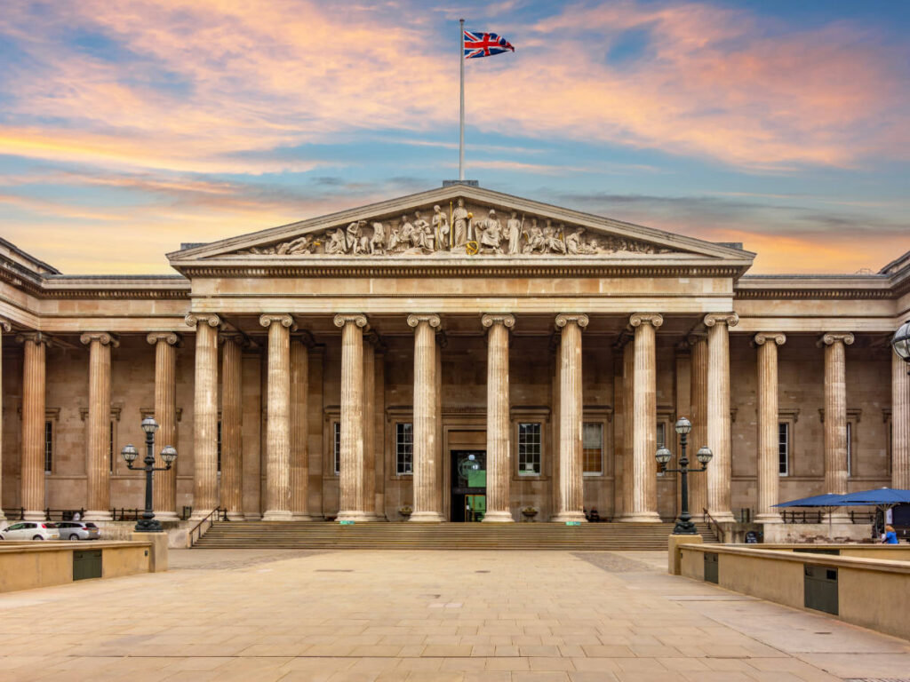 The British Museum building from the outside