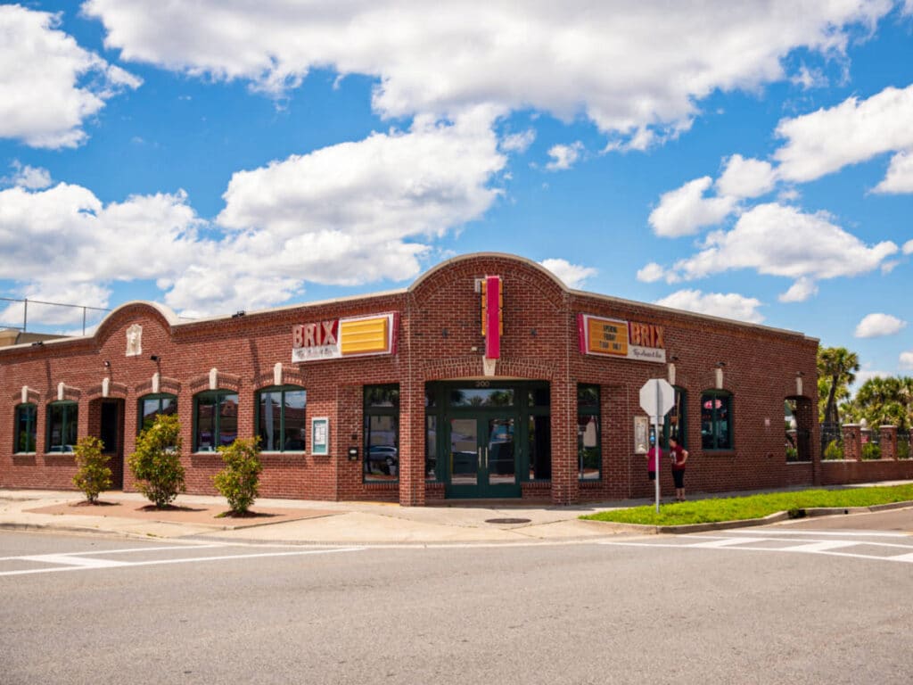 Exterior view of the Brix Taphouse in Jacksonville Beach