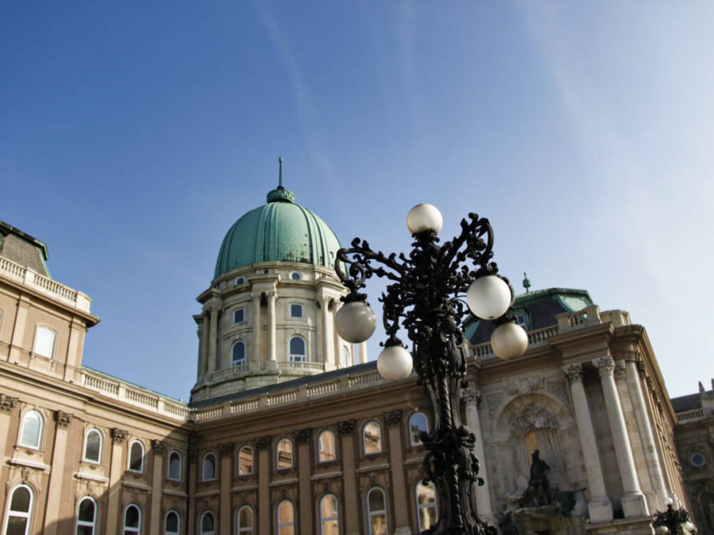 Exterior view of The Budavári Palace in Budapest