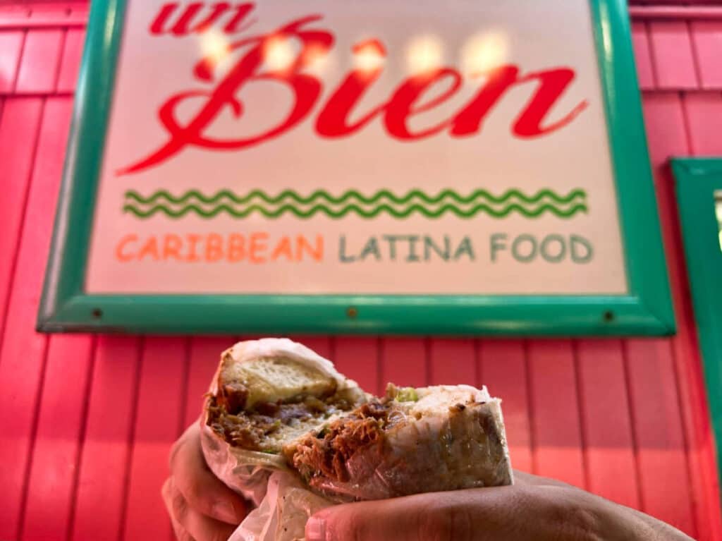 Closeup look of the Caribbean Roast cut in half from Un Bien