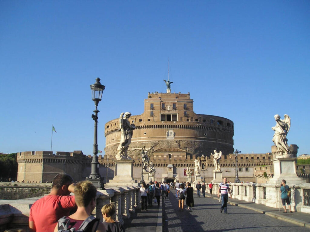 View of people visiting the The Castel Sant’ Angelo