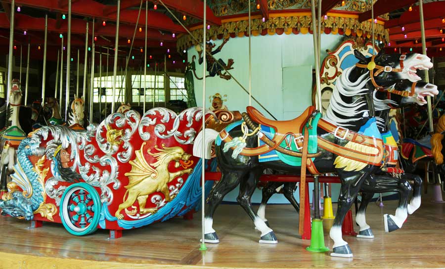 View of The Central Park Carousel in New York City