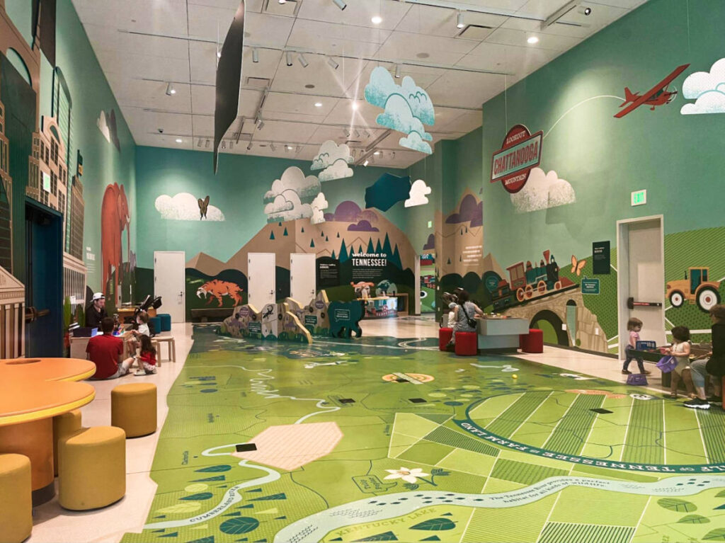 The kids playing with their parents inside The Children’s Gallery