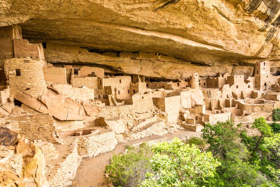 View of the Cliff Palace in Mesa Verde National Park