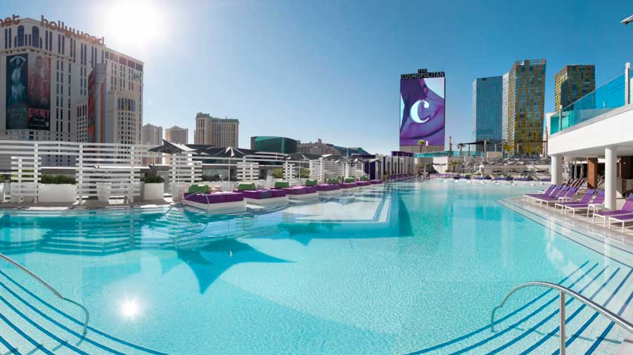 A pool from The Cosmopolitan Hotel in Las Vegas