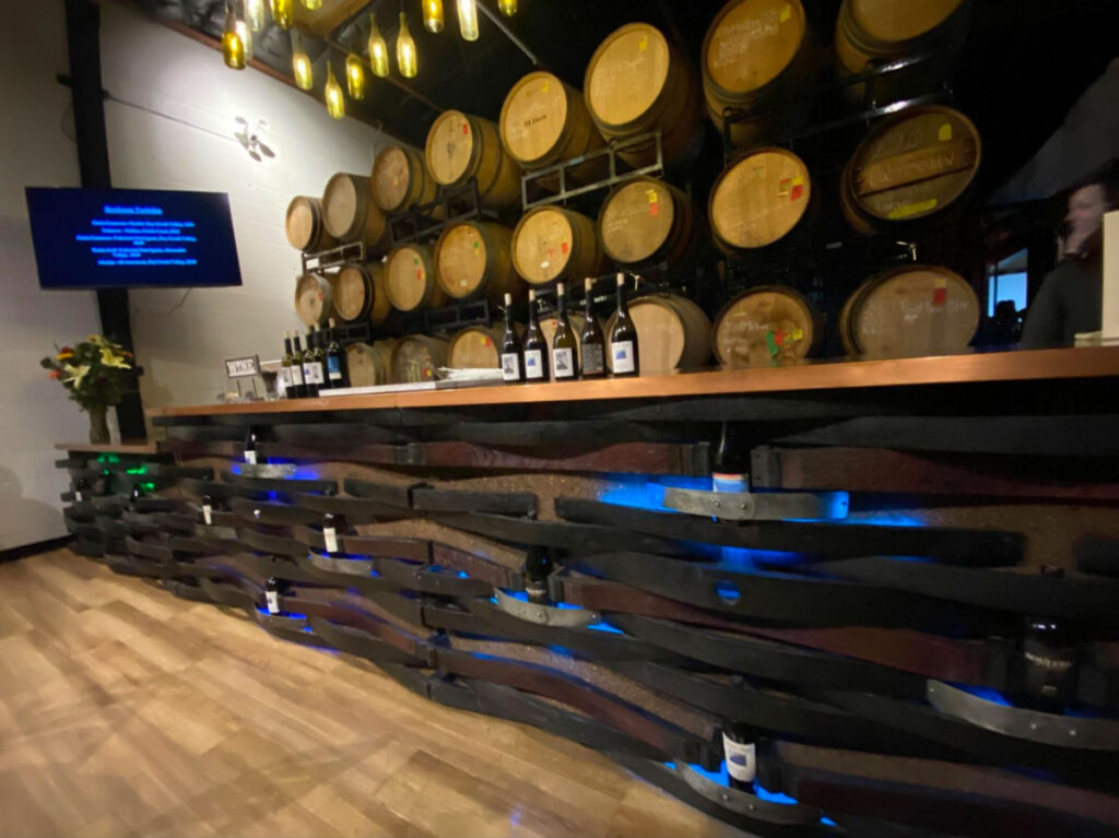 Wine barrels seen at The Costa Azul Winery