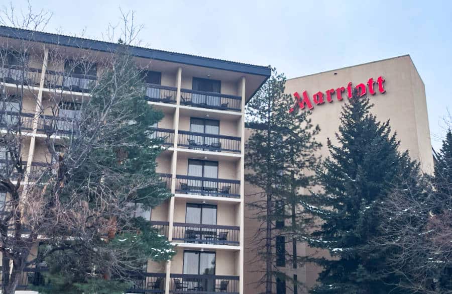 Exterior view of the building of The Denver Marriott West