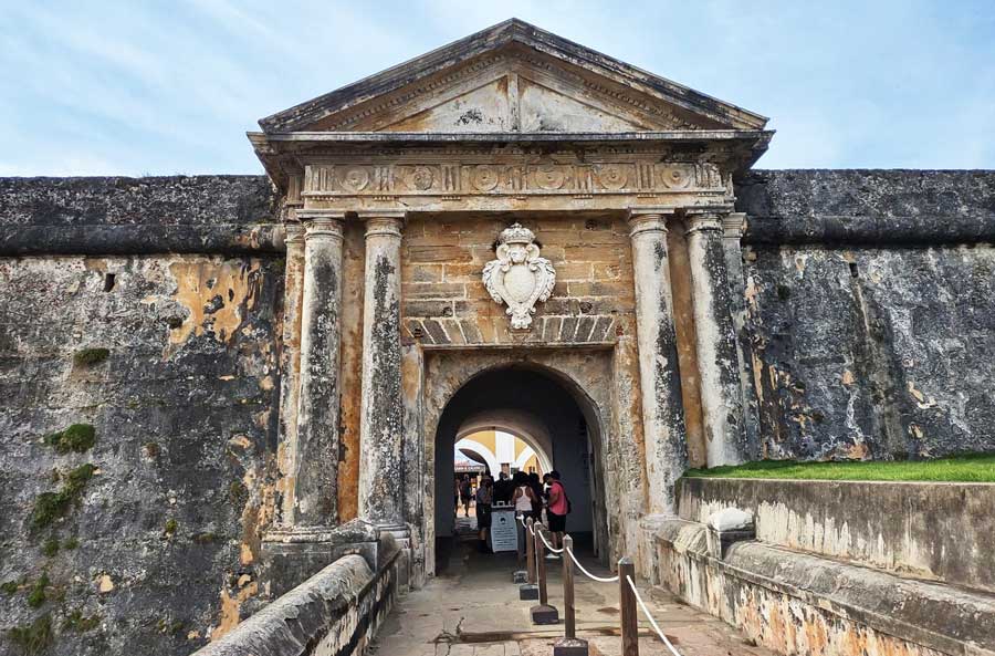 View of the entrance to El Morro