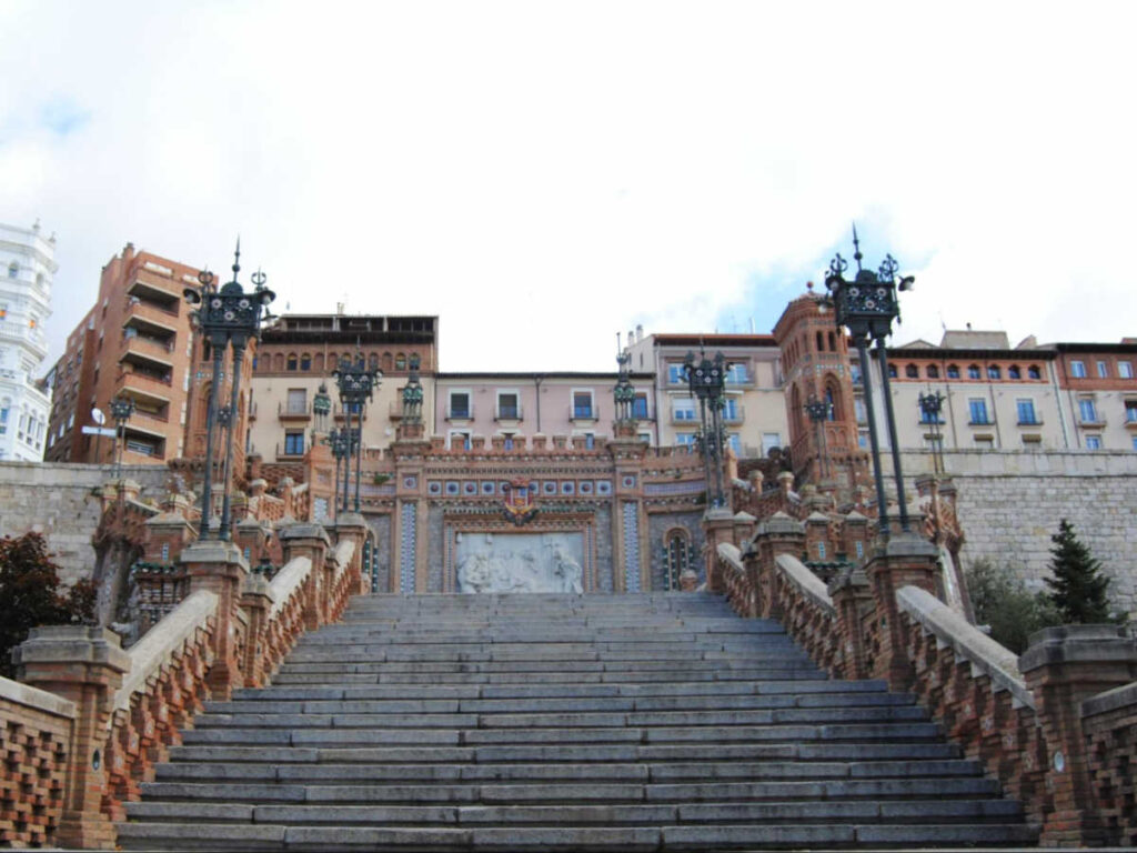 View of the intricate architecture around The Escalinata Staircase
