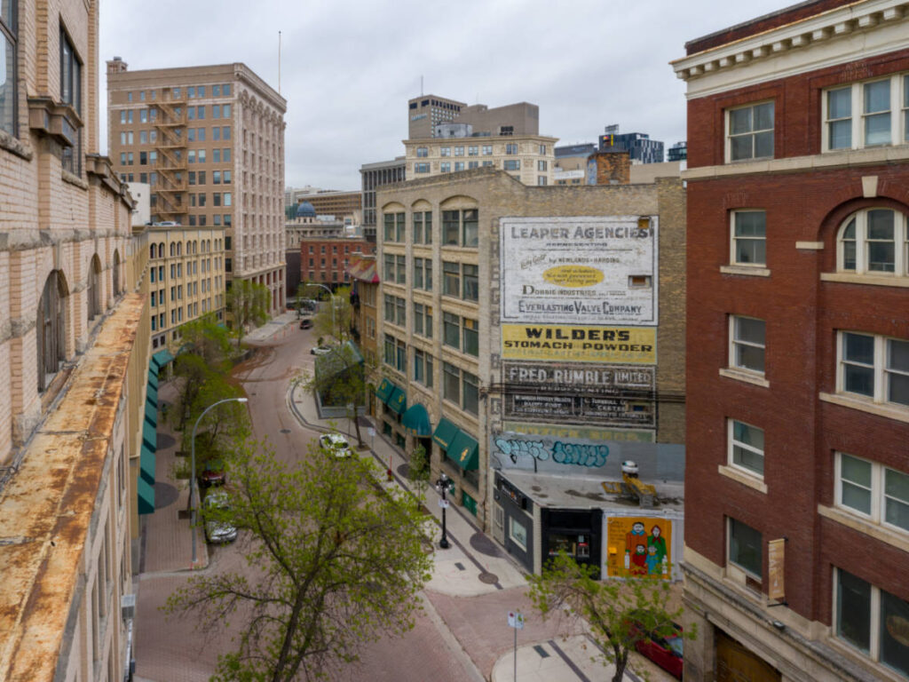 View of buildings and the street at The Exchange District