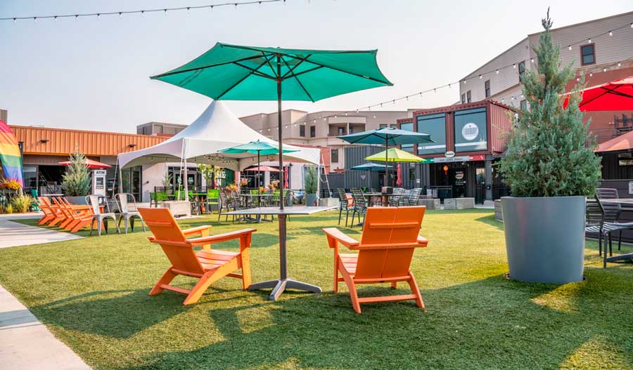 The Exchange in Fort Collins during a sunny morning