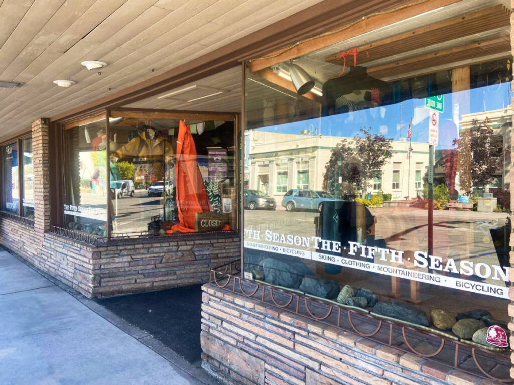 Storefront view of The Fifth Season in Mt. Shasta