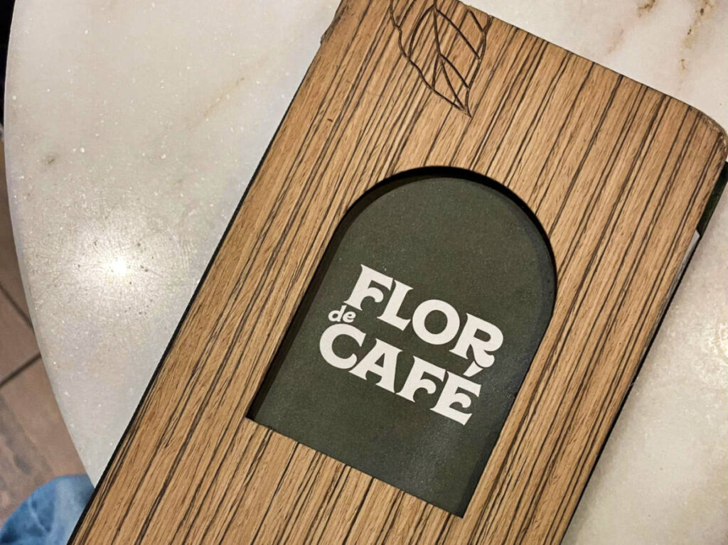 The menu of Flor de Cafe