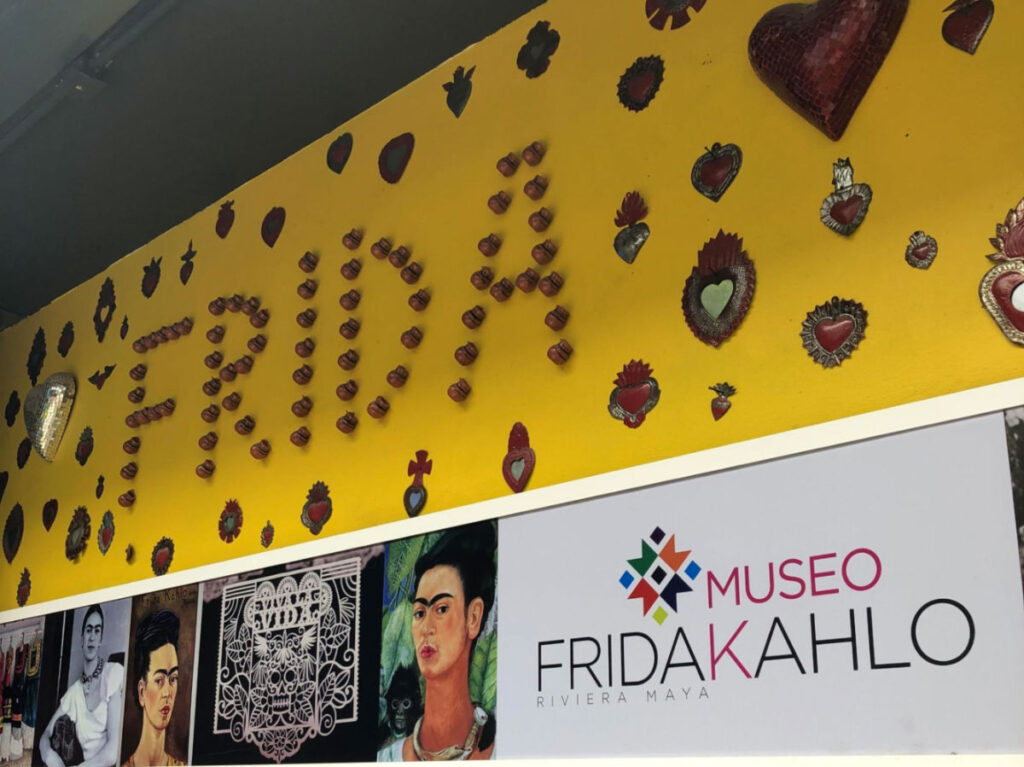 View of the outer facade of the Frida Kahlo Museum