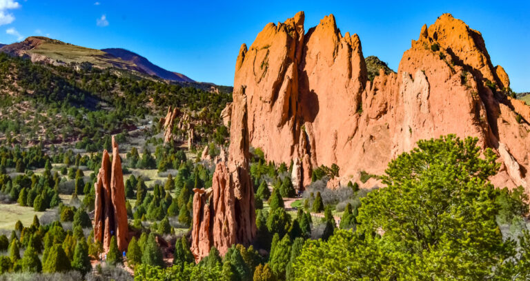 View of the rock formation in Garden of the Gods