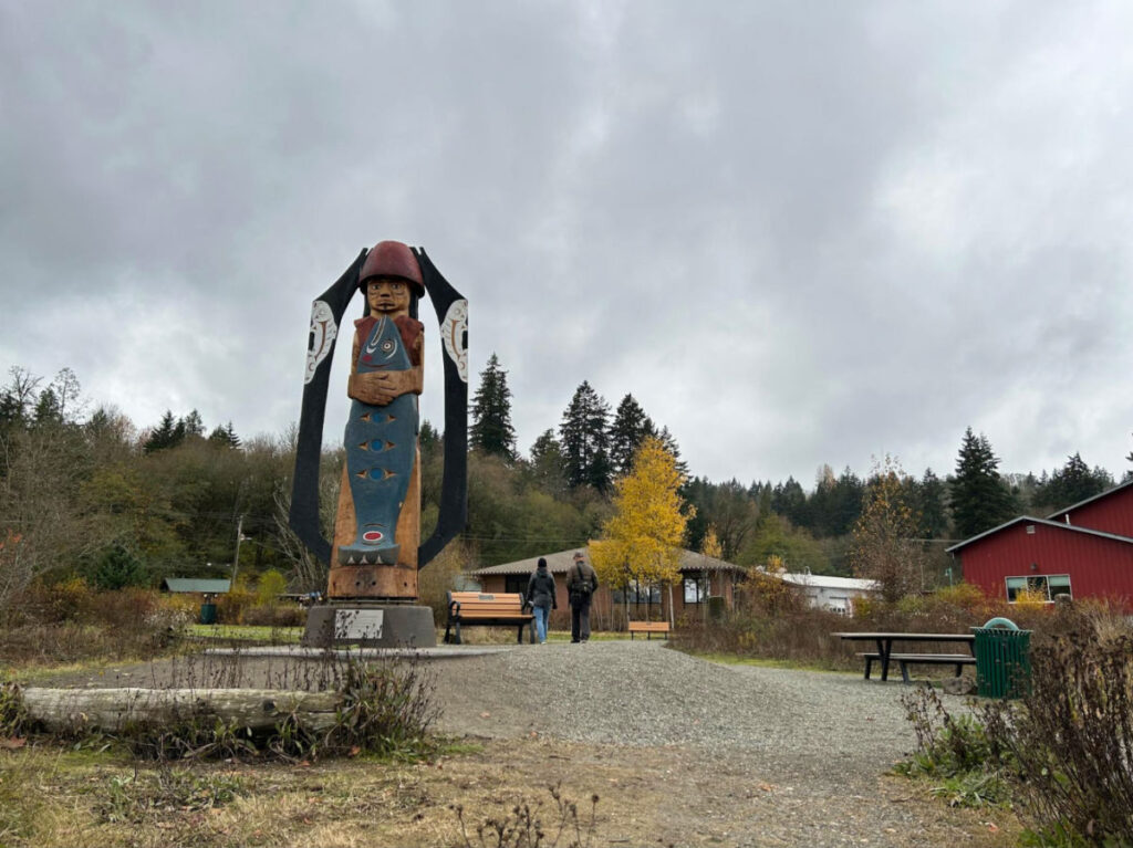 View of the Our Fisherman, Our Guardian statue at Gig Harbor