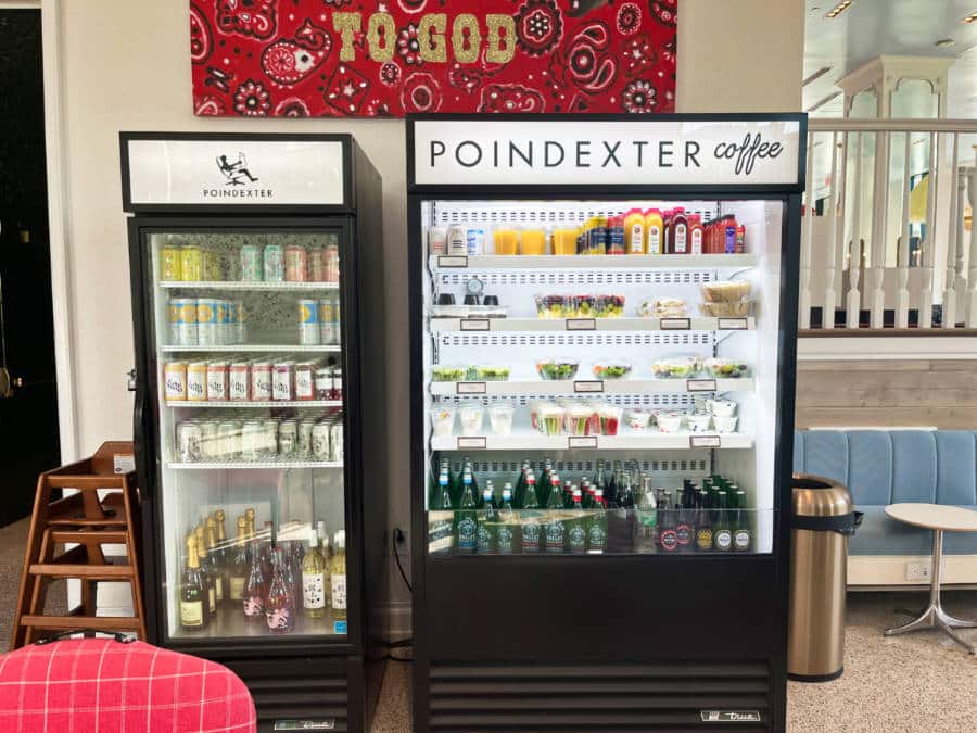 View of the vending machines inside The Graduate Nashville