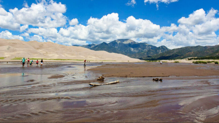 Panoramic view of Great Sand Dunes National Park