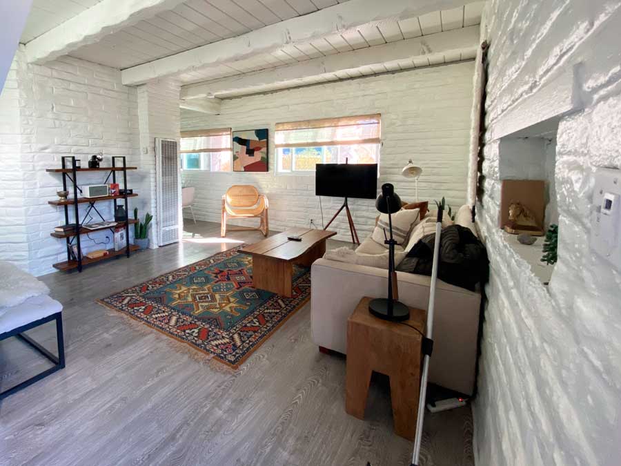 View of the interior inside a room in The Green Room