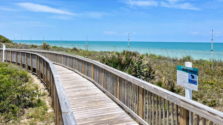 Scenic ocean view from the boardwalk of The Hightower Beach