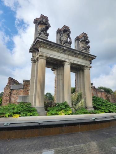View of the ruins at the Holliday Park