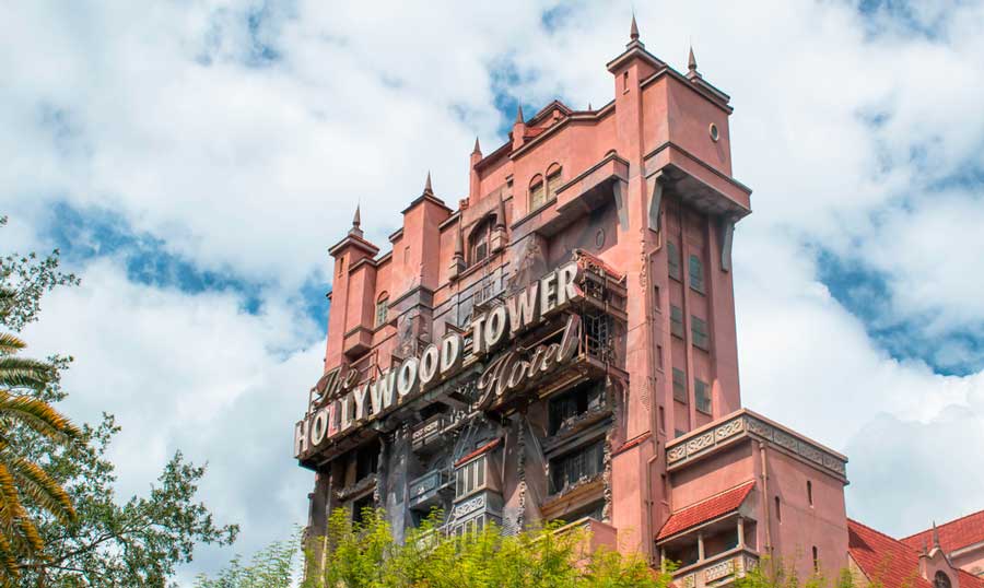 View of The Hollywood Tower Hotel in Disney World