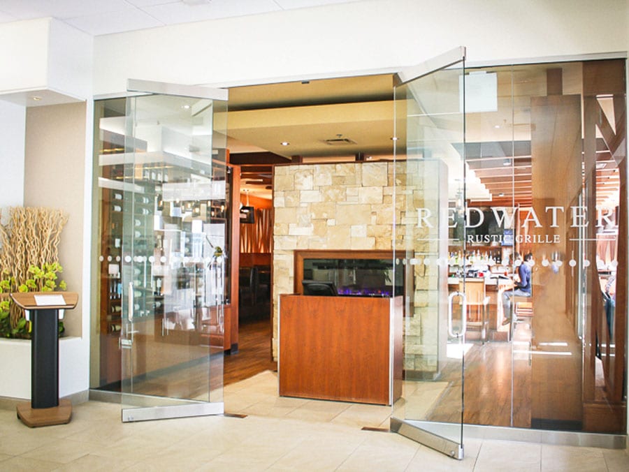 View of the entrance to The Holman Grand Hotel