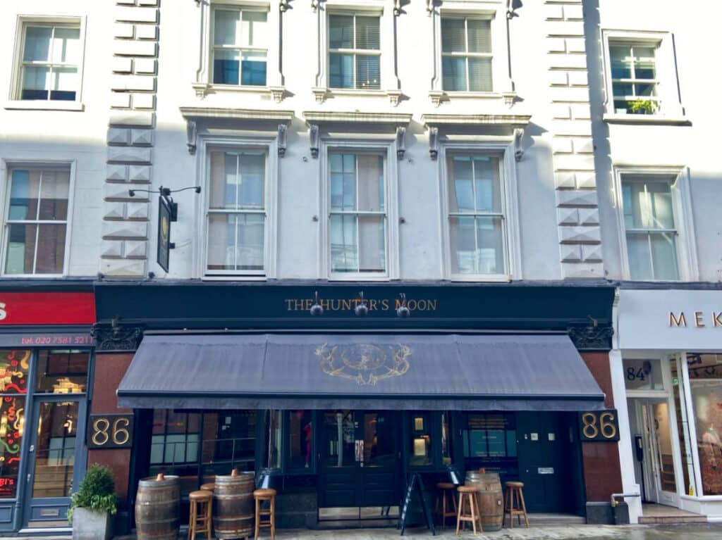 Facade of The Hunter’s Moon pub
