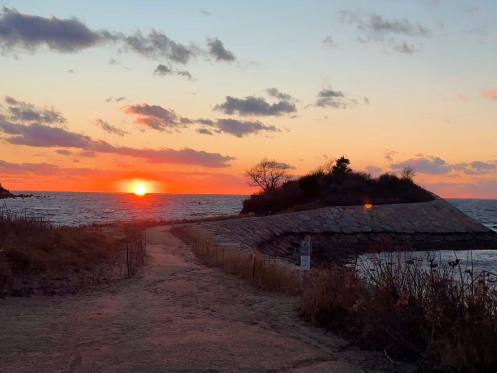 View of The Knob during sunset