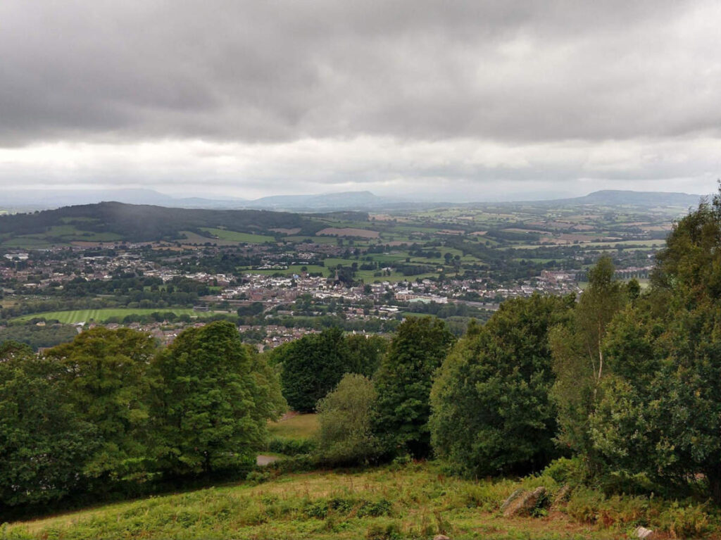 Overlooking view from The Offa’s Dyke Path