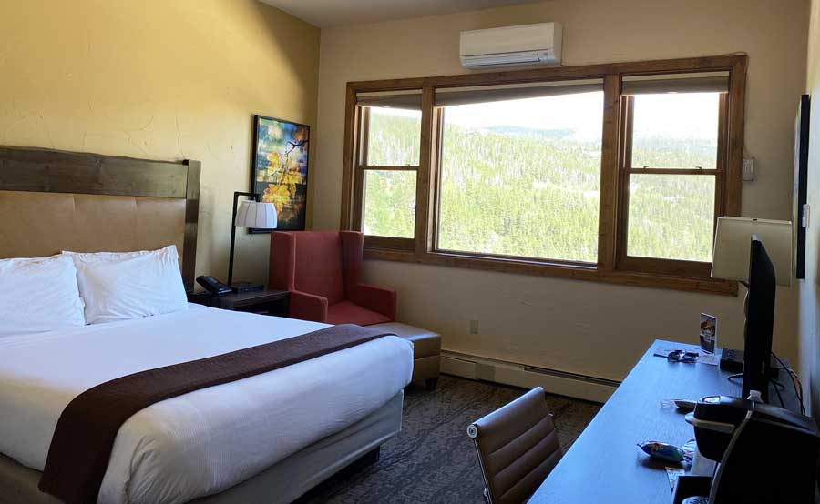 Mountain view inside a room in The Lodge at Breckenridge
