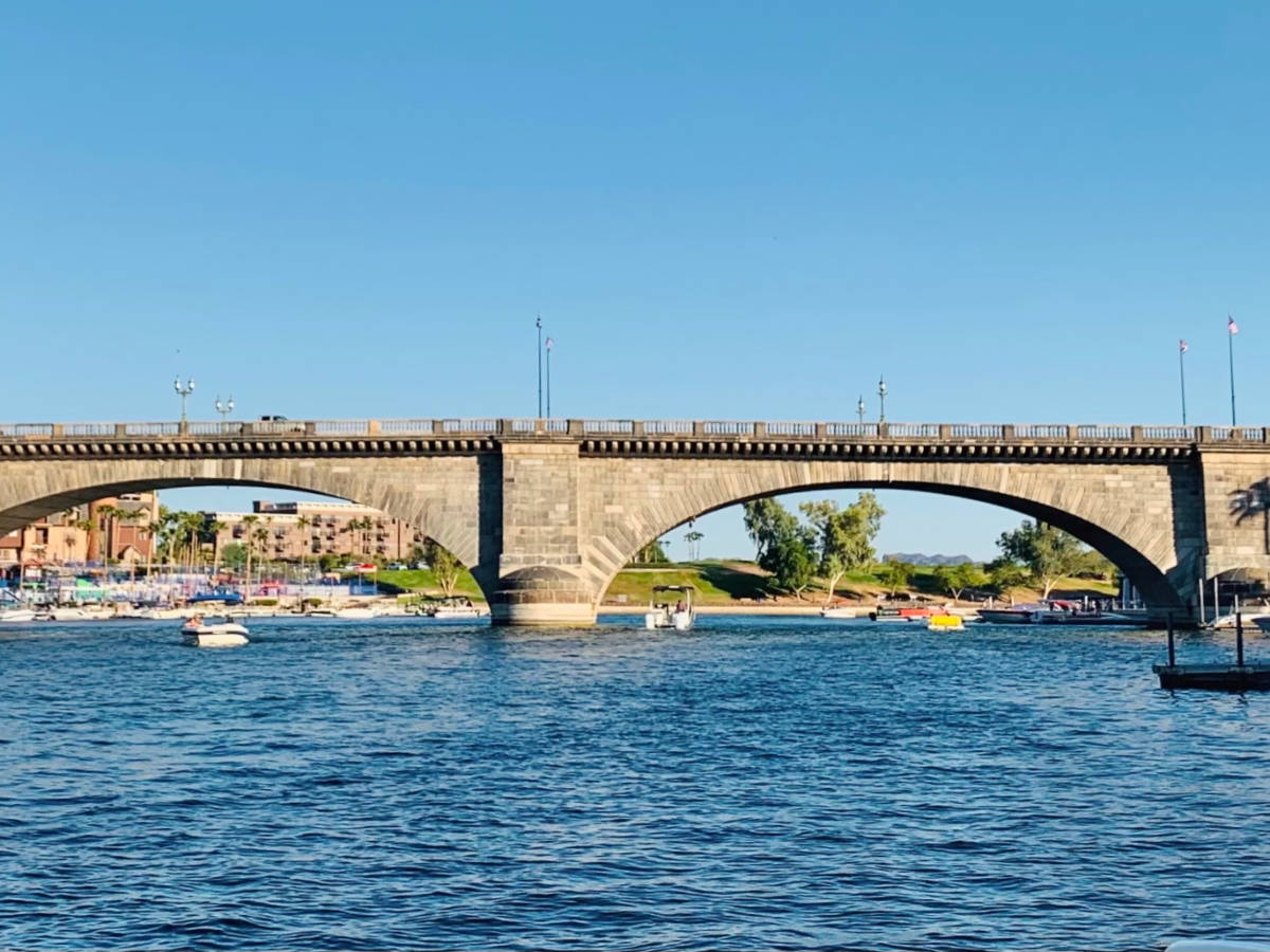 View of London Bridge from the water in Arizona