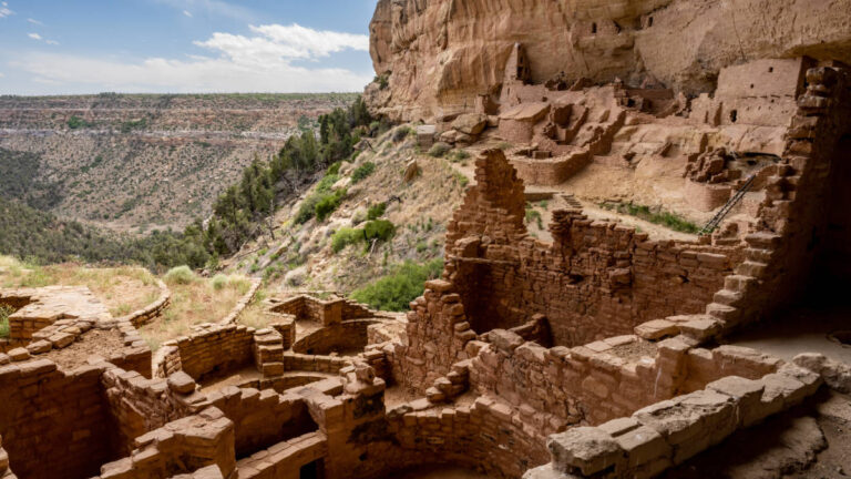 View from the Long House In Mesa Verde National Park in Colorado