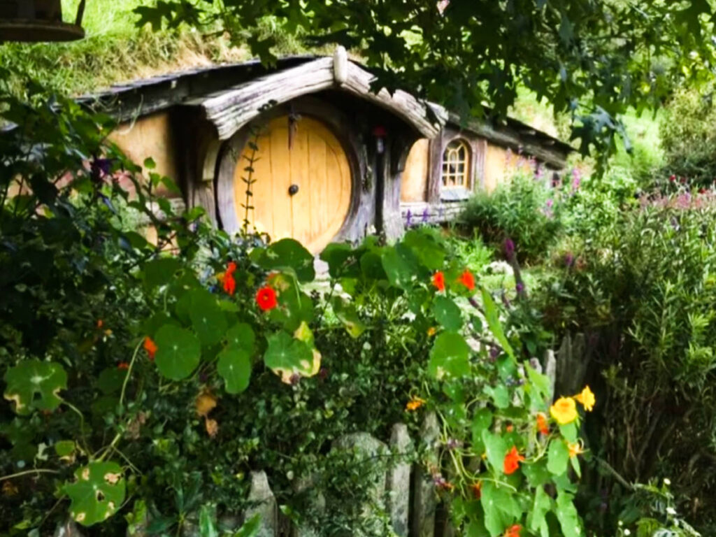 View of the hobbit house of the The Lord of the Rings