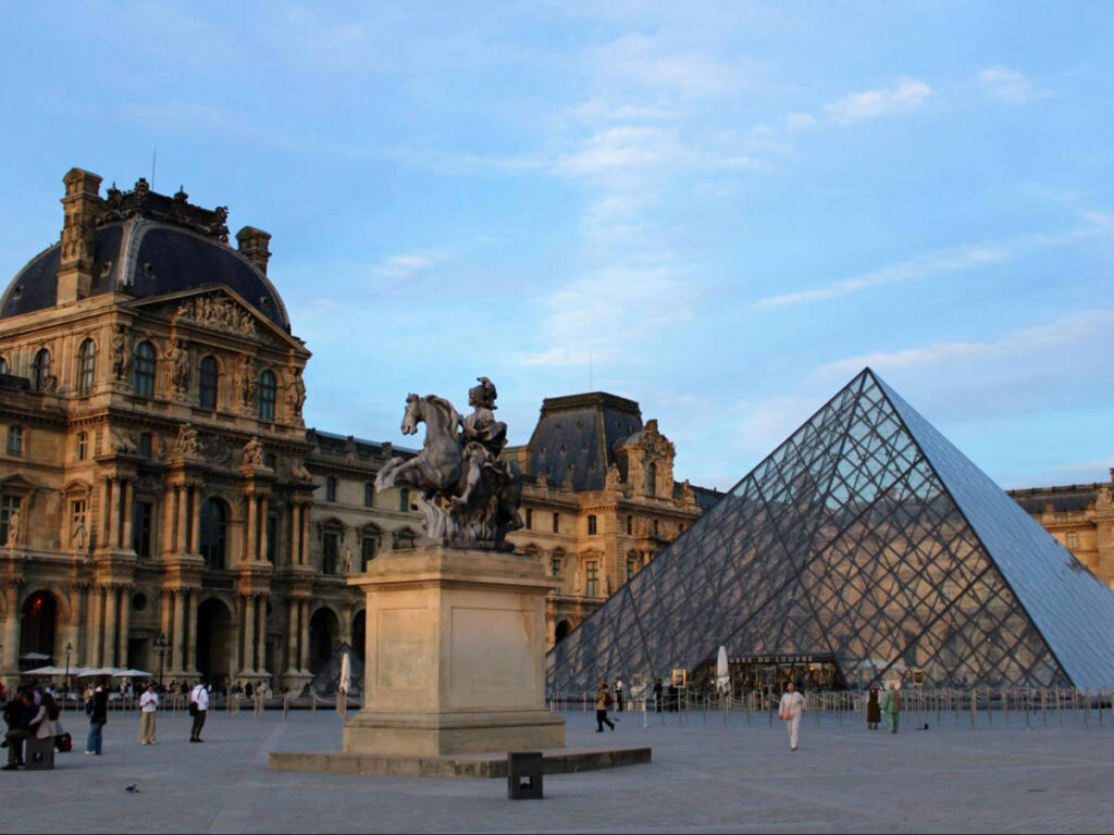 View of The Louvre museum in the early morning