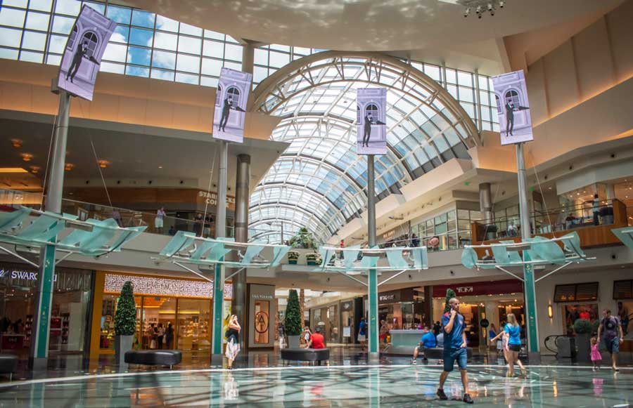 View of people inside The Mall at Millenia