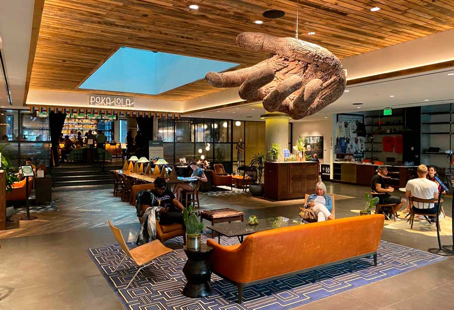 View of people at the lobby of The Maven Hotel