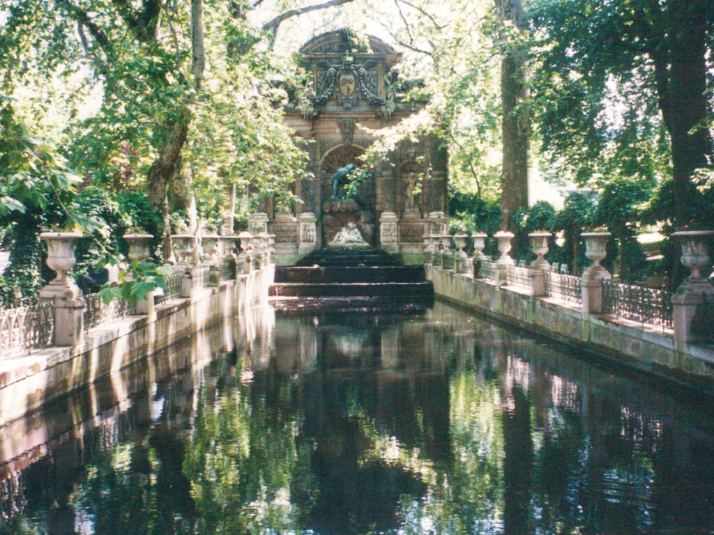 View of The Medici Fountain in the Luxembourg Gardens in 1999