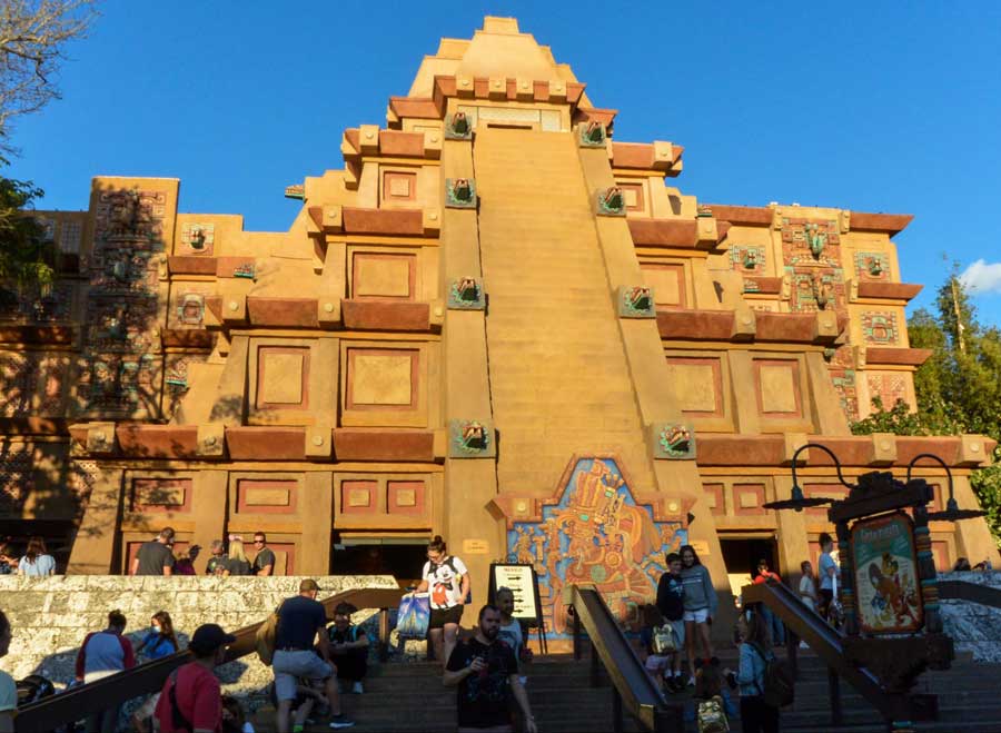 People visiting the Mexico Pavilion in Disney World