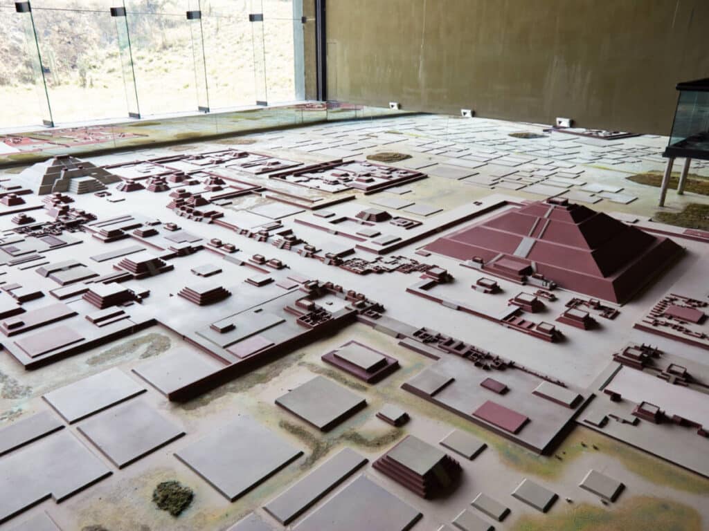 View of the 3D model of Teotihuacan inside The Museum of Teotihuacan Culture