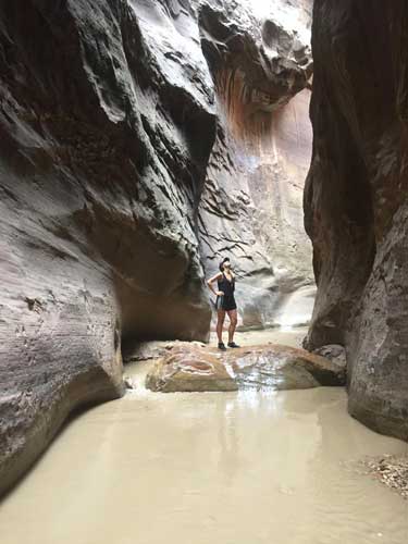 The author at The Zion Narrows in Utah