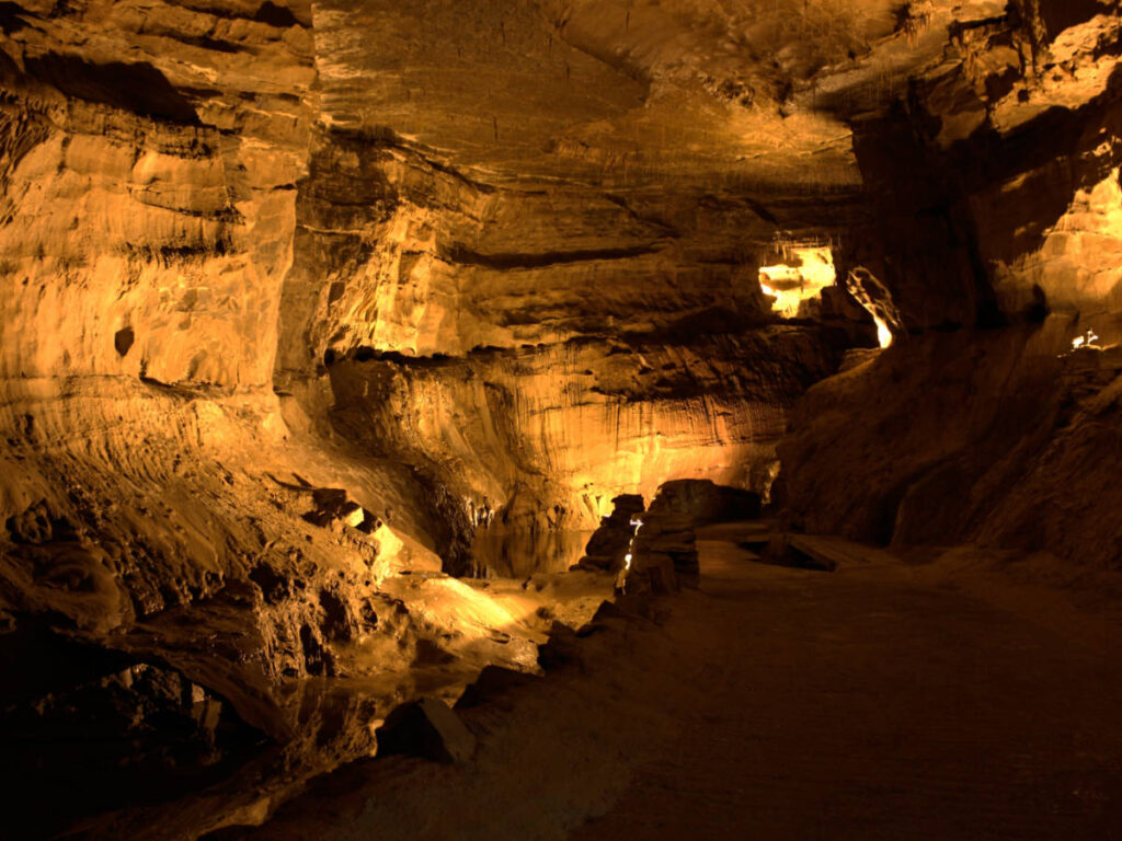 View from the inside of The National Showcaves Centre for Wales