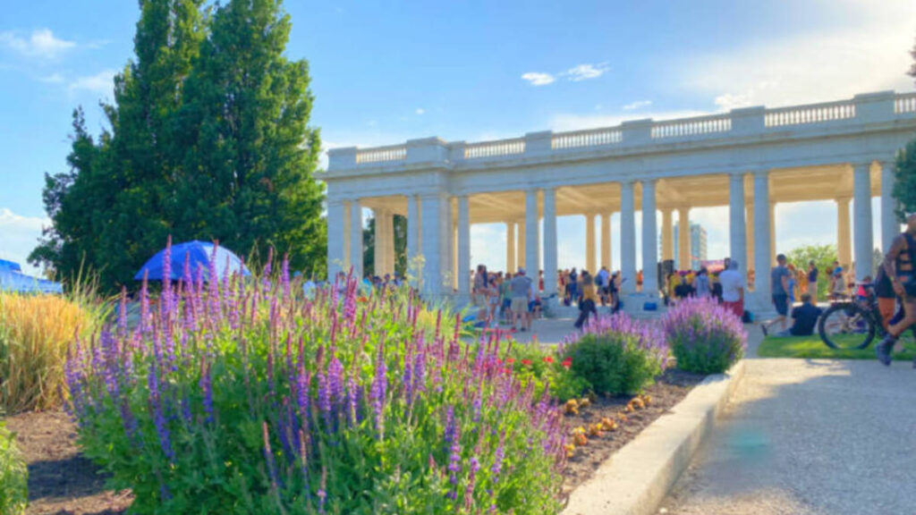 View of the vibrant exterior of The Pavilion at Cheesman Park